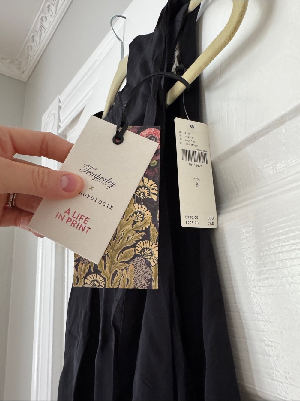NWT $198 Temperley London x Anthropologie Halter Silk Floral Maxi Dress, 8 - Picture 6 of 9